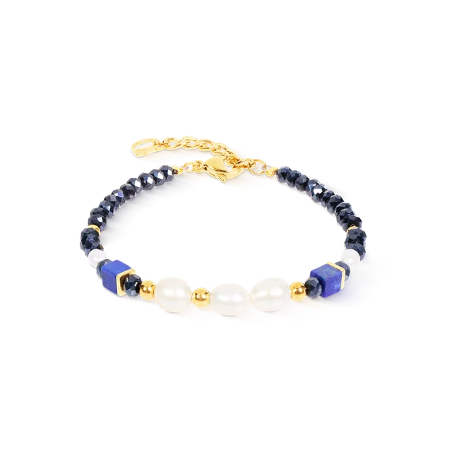 coeur-de-lion-armband-cosmic-pearls-midnight-gold image 1