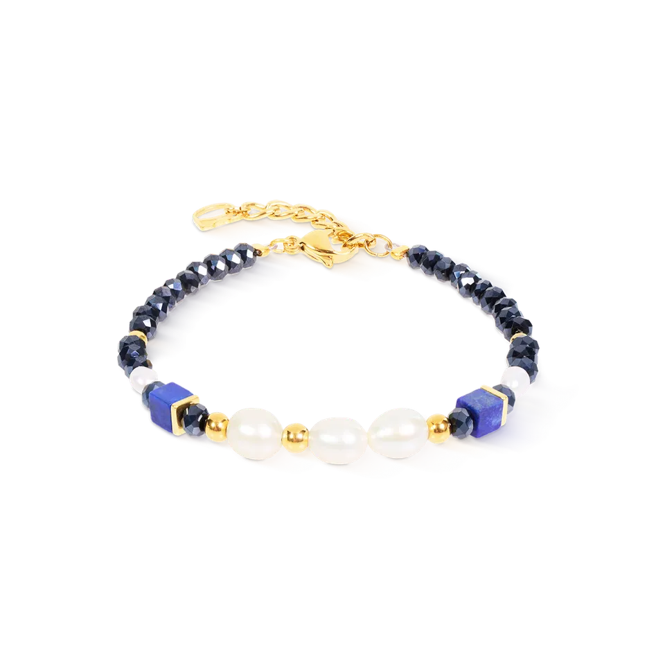 coeur-de-lion-armband-cosmic-pearls-midnight-gold image 1