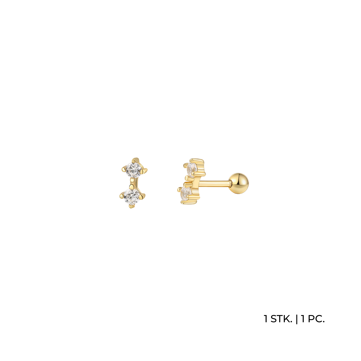 xenox-piercing-basic-925-sterling-silber-rhodiniert-mit-zirkonia image 2