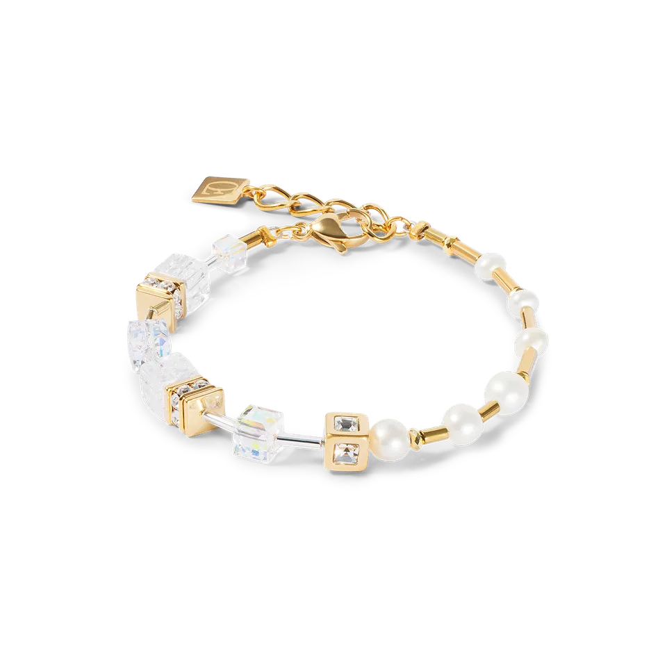 coeur-de-lion-geocube-armband-fusion-precious-pearl-mix-gold-wei image 1