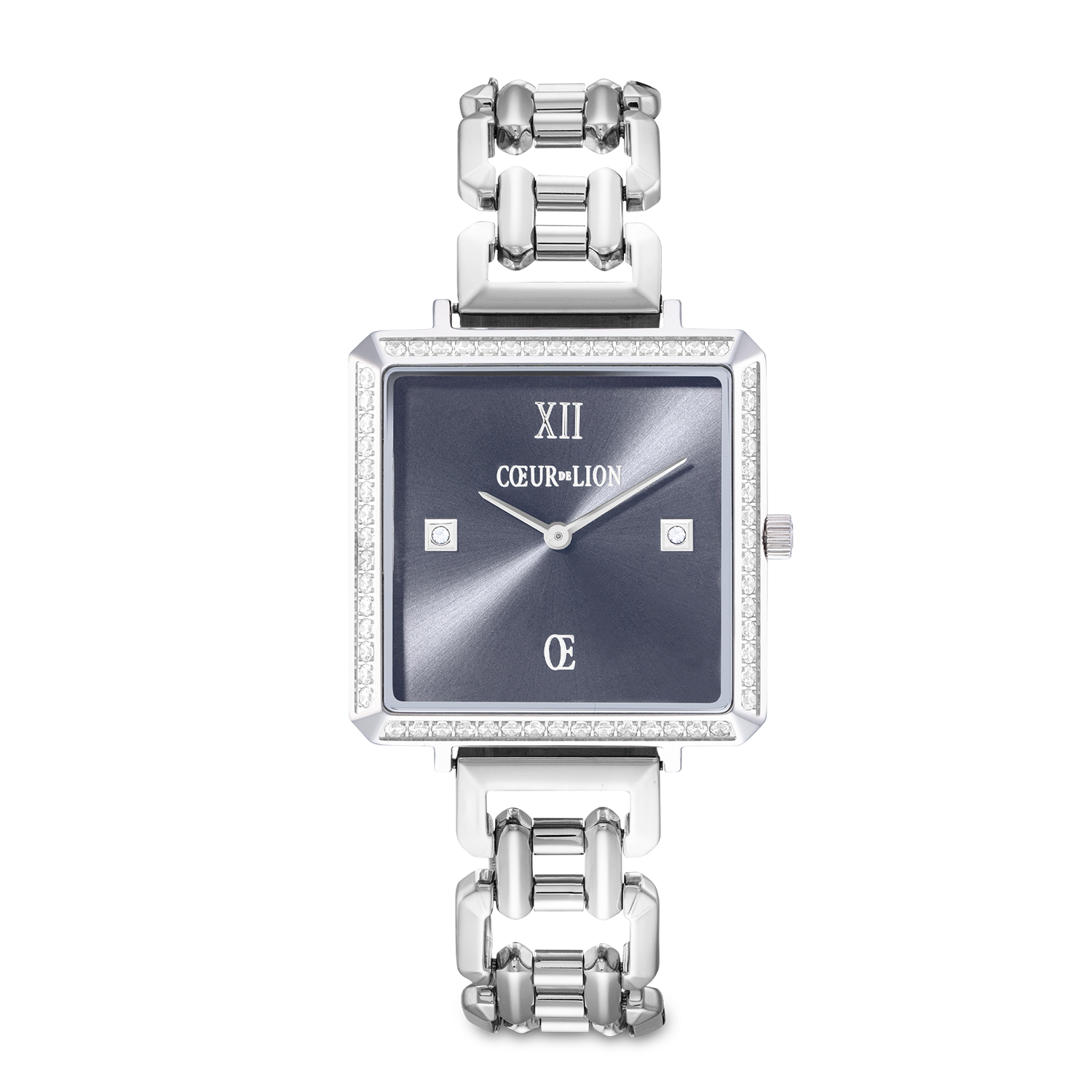 coeur-de-lion-uhr-iconic-cube-sparkling-anthracite-attraction-silber image 1