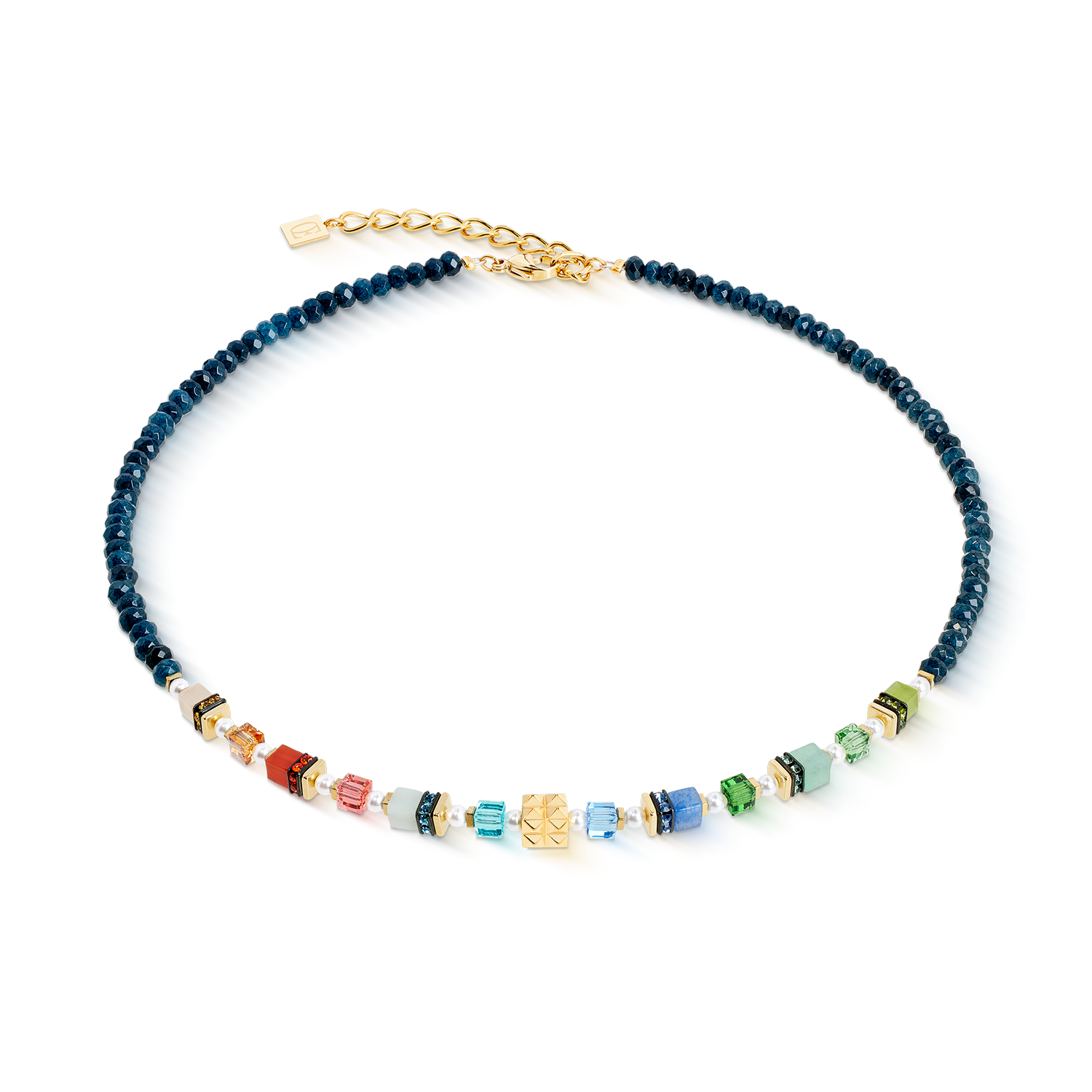 coeur-de-lion-sparkling-princess-spikes-halskette-gold-multicolor image 1