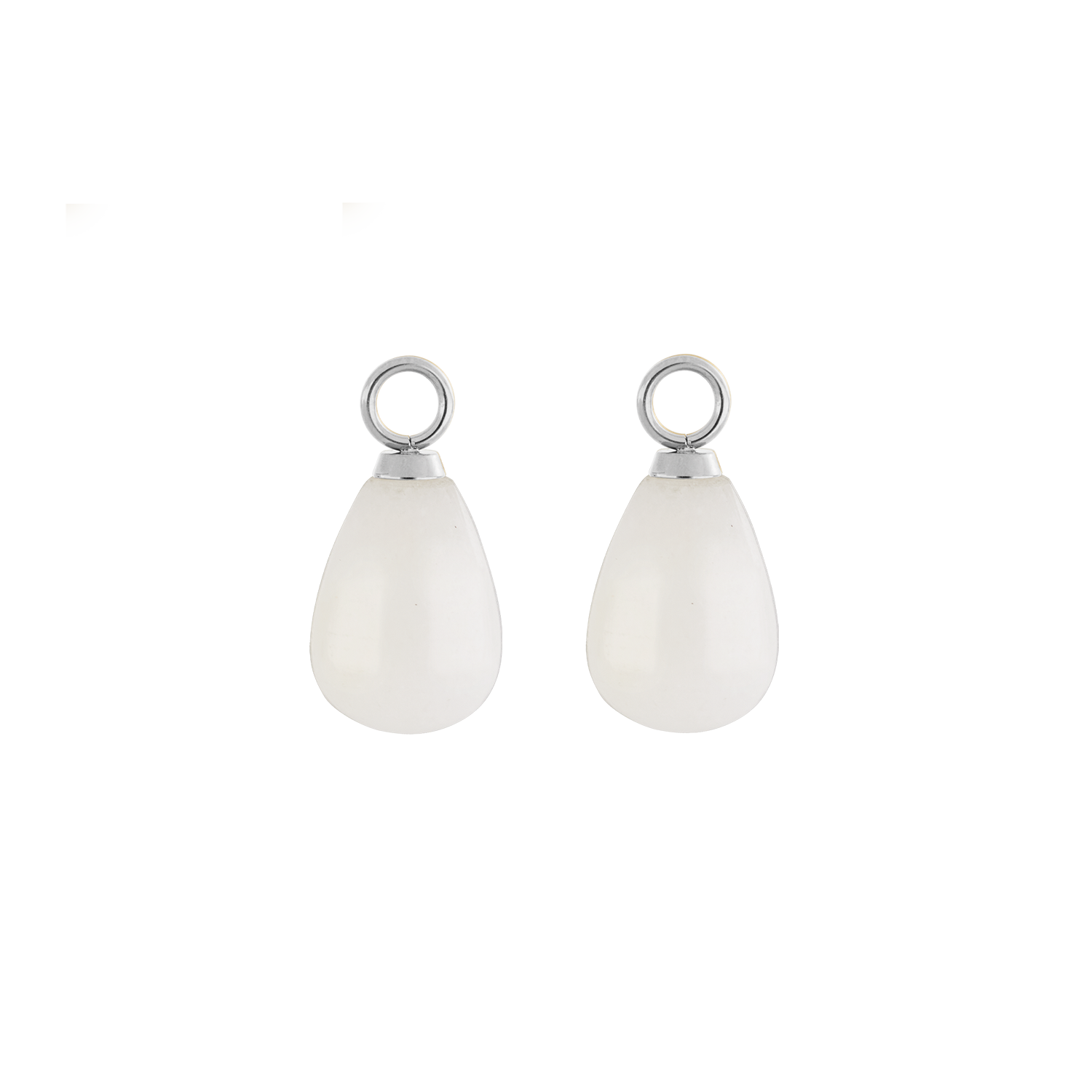 coeur-de-lion-ear-me-up-charm-tropfen-silber-wei-edelstahl-jade image 1