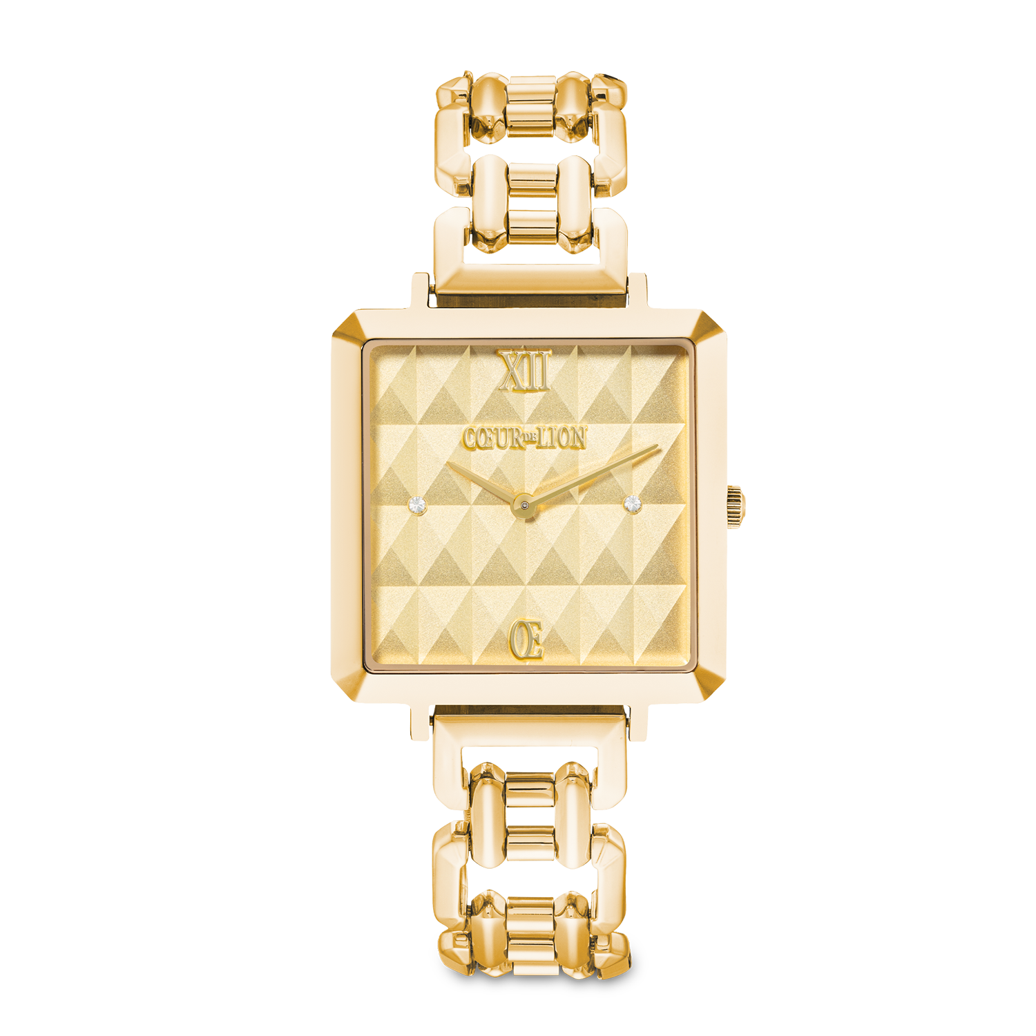 coeur-de-lion-iconic-cube-spikes-statement-uhr-gold image 1
