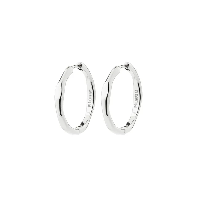 pilgrim-inner-creolen-versilbert-eckige-hoops image 1