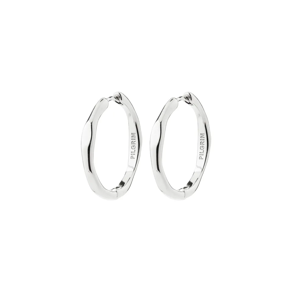 pilgrim-inner-creolen-versilbert-eckige-hoops image 1