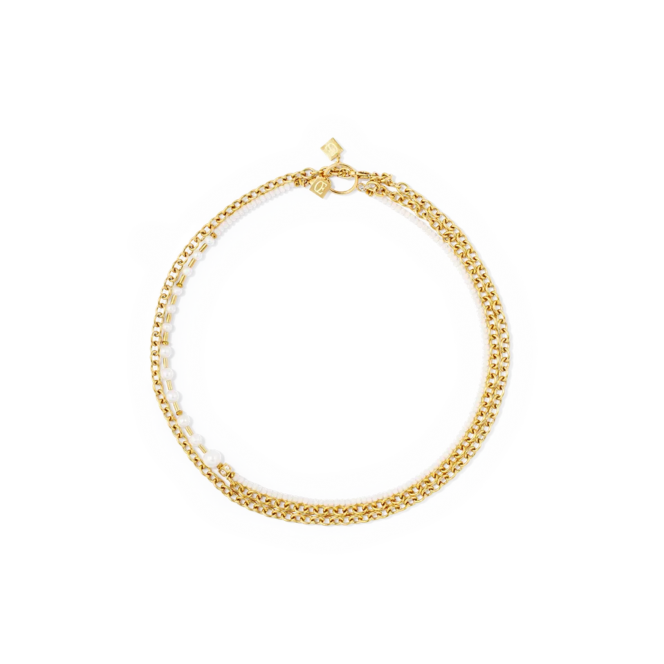 coeur-de-lion-halskette-chain-pearl-fever-wei-gold-s-wasserperle-edelstahl image 1