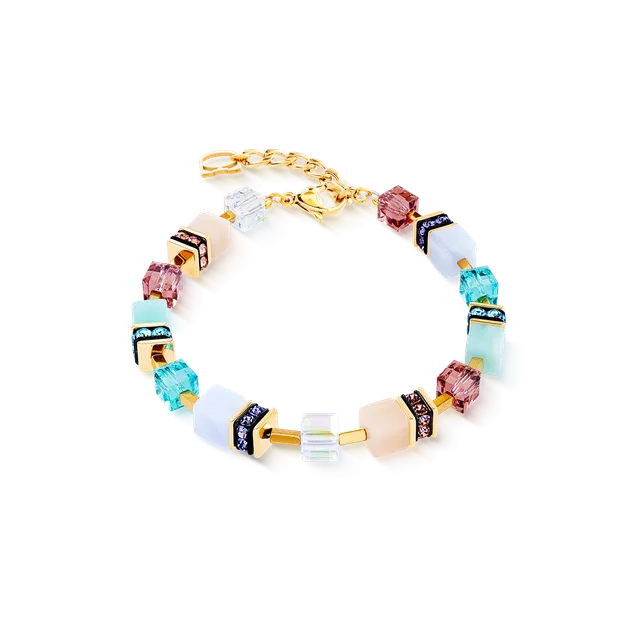 coeur-de-lion-geocube-precious-statement-armband-art-nouveau-6-mm-multicolor image 1