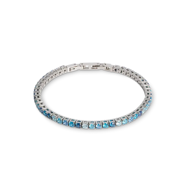 coeur-de-lion-tennisarmband-silber-blau-zirkonia-edelstahl image 1