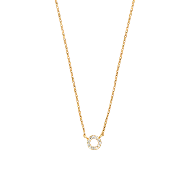 xenox-fine-circle-halskette-585-gelbgold-mit-zirkonia image 1