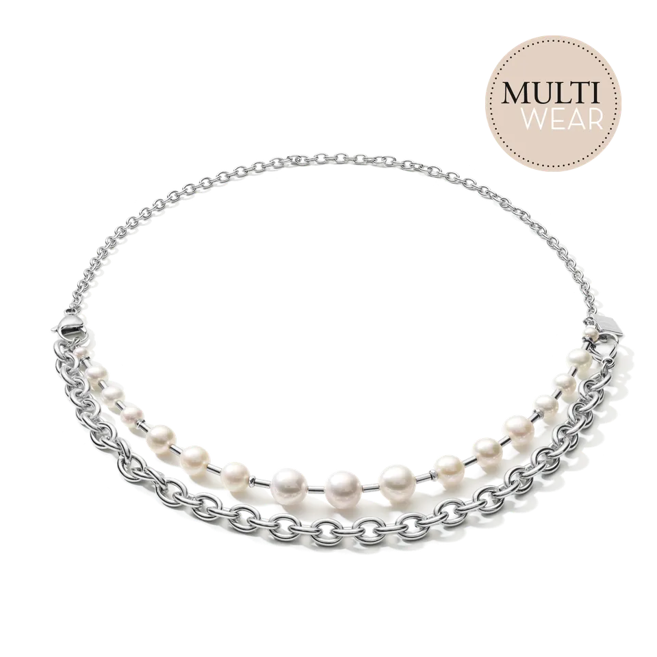 coeur-de-lion-halskette-s-wasserperlen-chunky-chain-4-in-1-wei-silber image 1