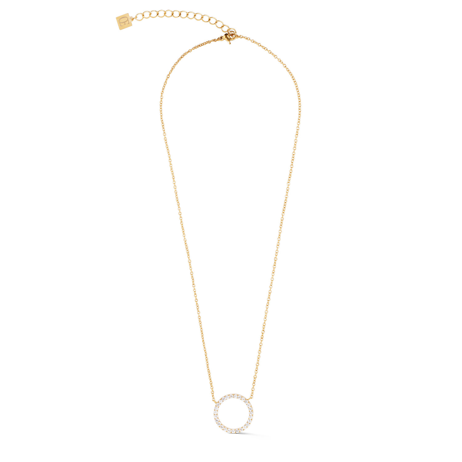 coeur-de-lion-halskette-sparkling-circle-gold-kristall image 1