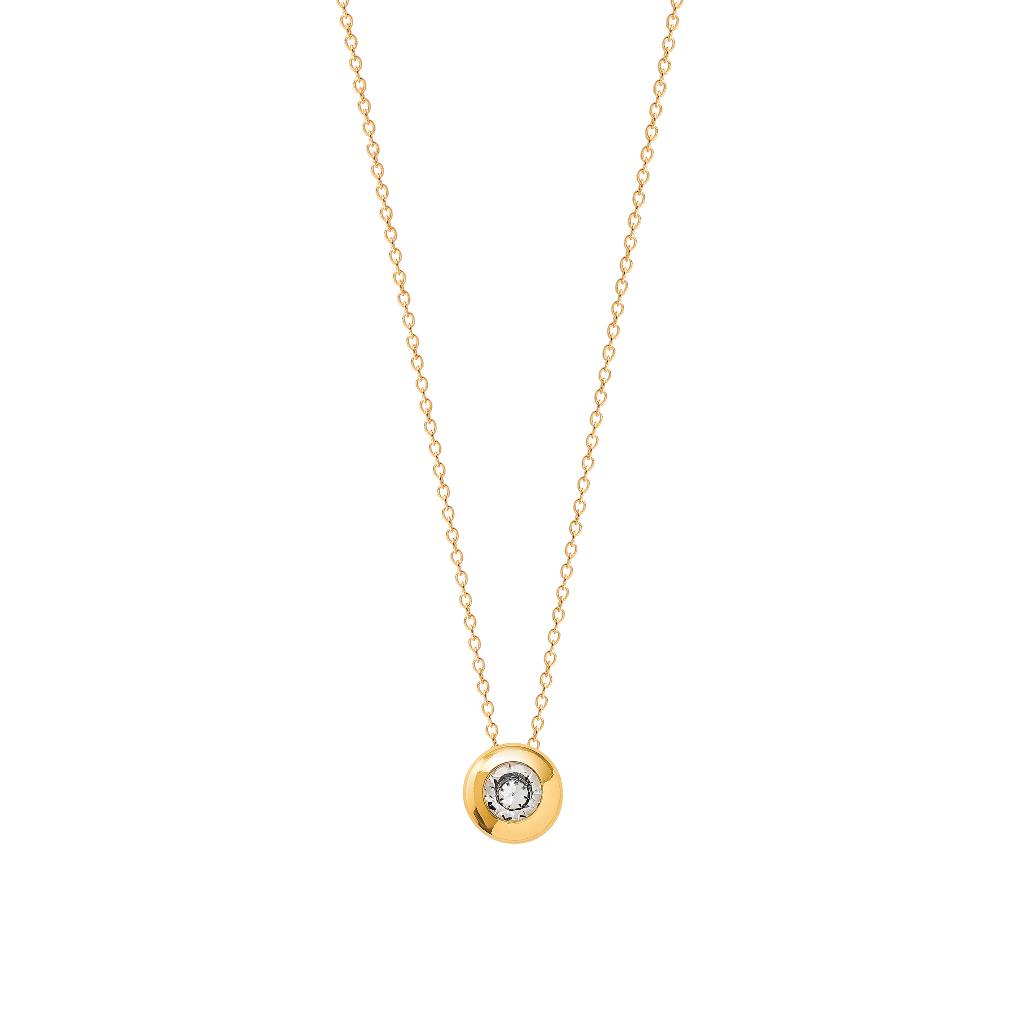 xenox-fine-zarge-midi-bold-halskette-585-gelbgold-4-mm-zirkonia image 1