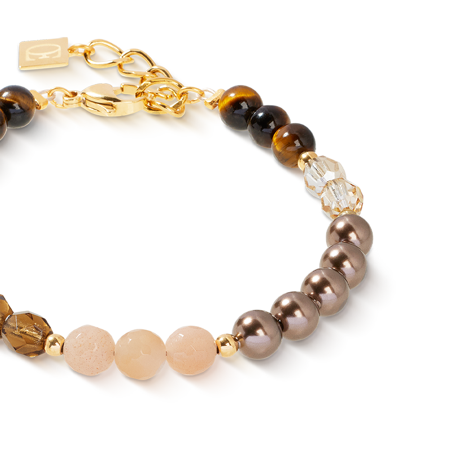 coeur-de-lion-armband-precious-elysia-gold-braun image 2