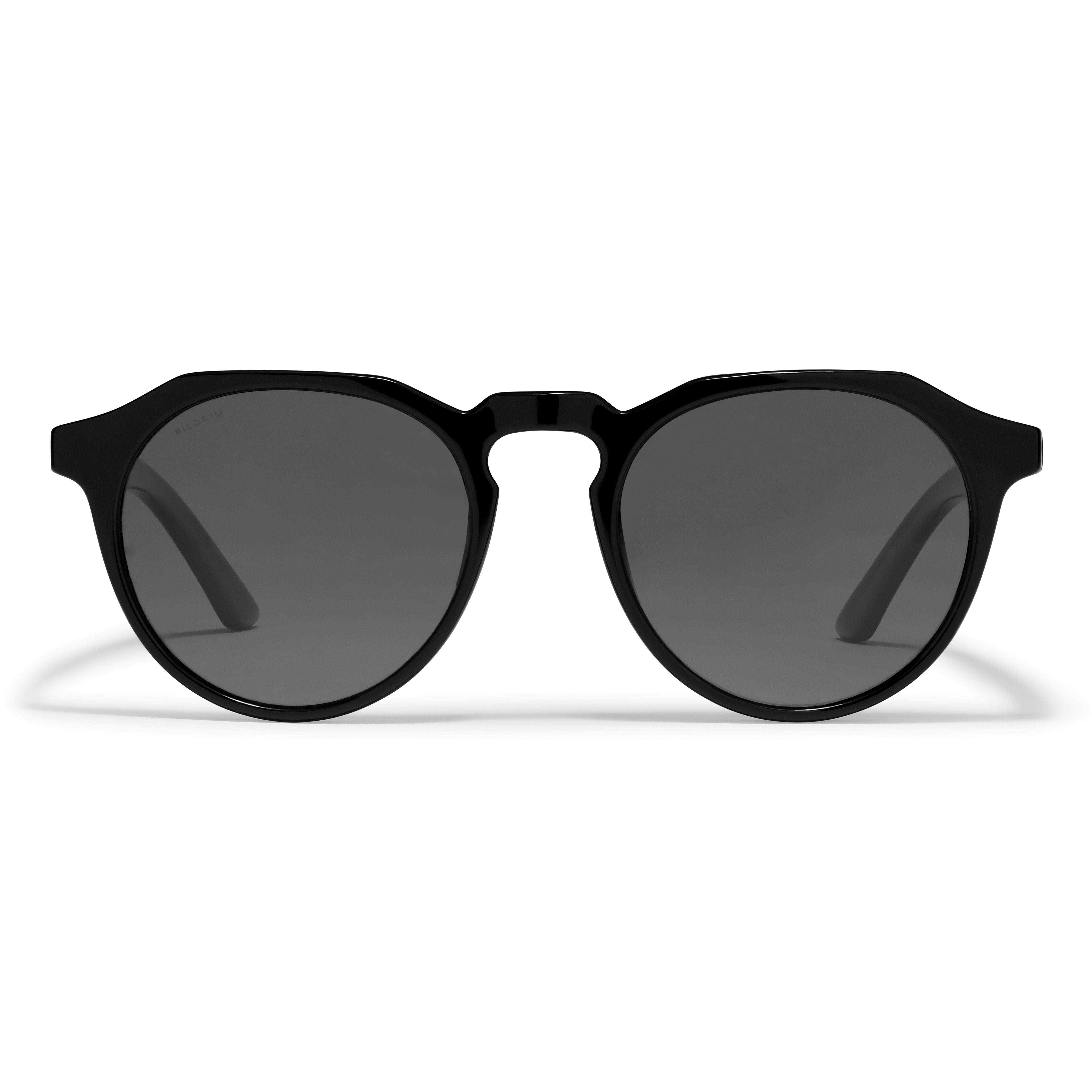 pilgrim-alejandra-sonnenbrille-schwarz-rund-eckig-mit-uva-uvb-schutz image 4