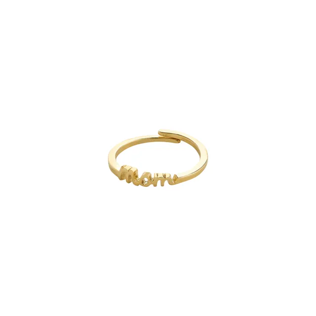 pilgrim-lulu-mom-stack-ring-goldplattiert-mit-schriftzug image 1