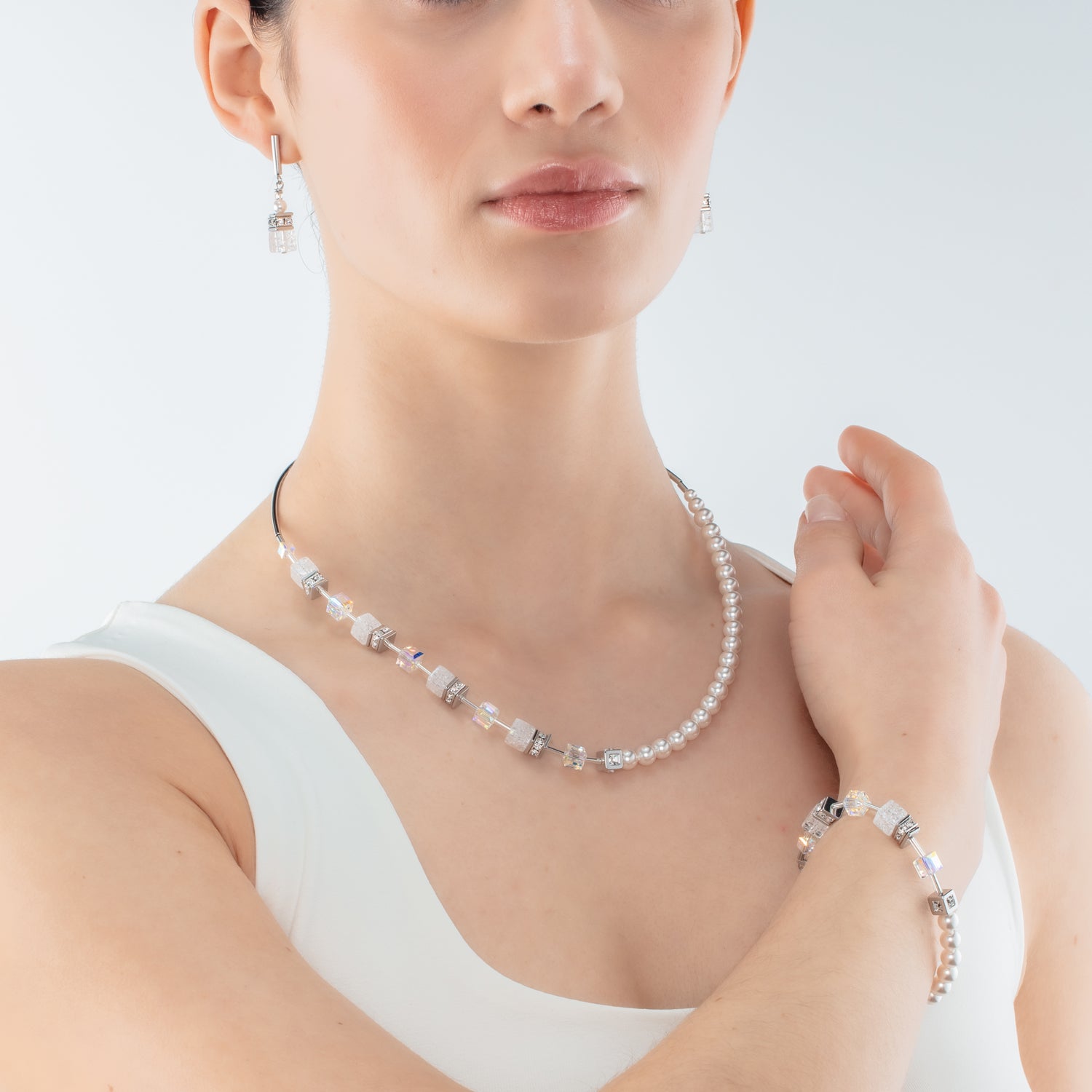 coeur-de-lion-geocube-precious-fusion-pearls-halskette-wei-silber image 4