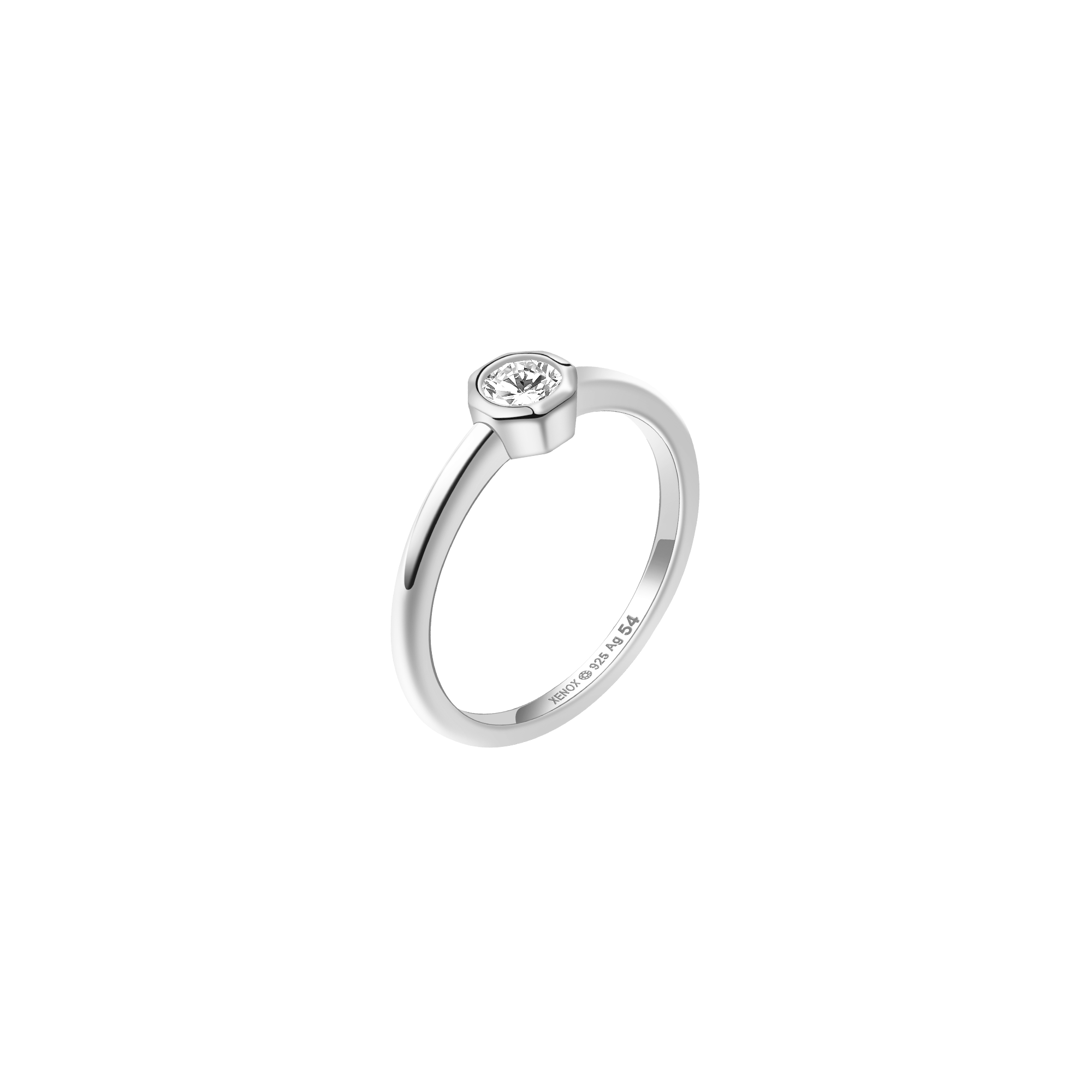 xenox-pure-essentials-ring-925-sterlingsilber-rhodiniert-mit-zirkonia-3 image 1