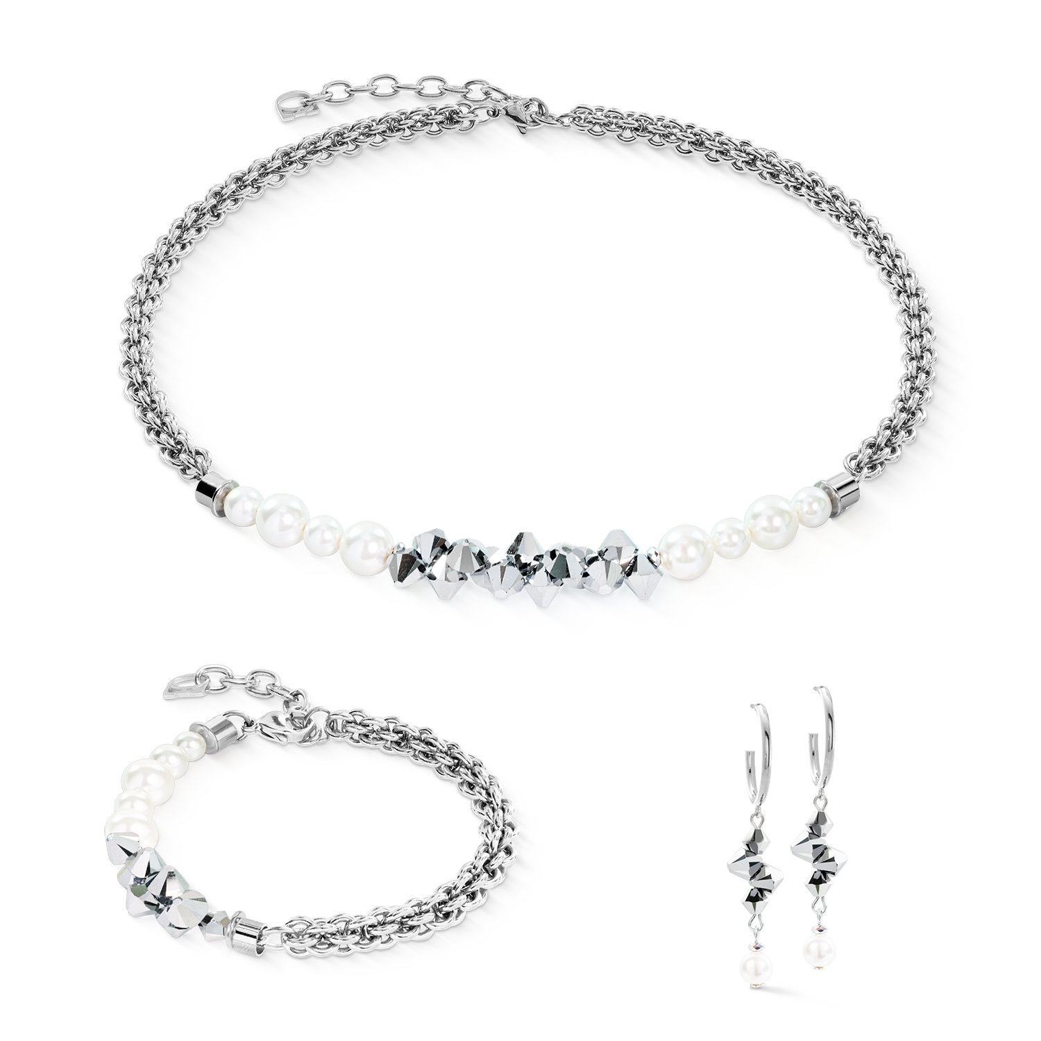 coeur-de-lion-halskette-dancing-crystals-fusion-silber-42-6-cm image 3