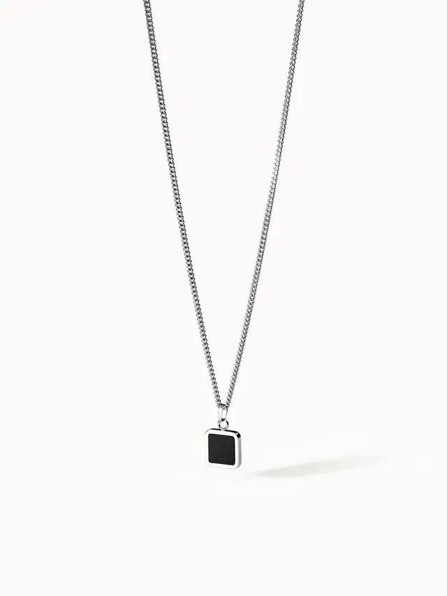 purelei-night-kette-herren-kette-edelstahl-mit-schwarzem-onyx-anh-nger-55-60-cm image 1
