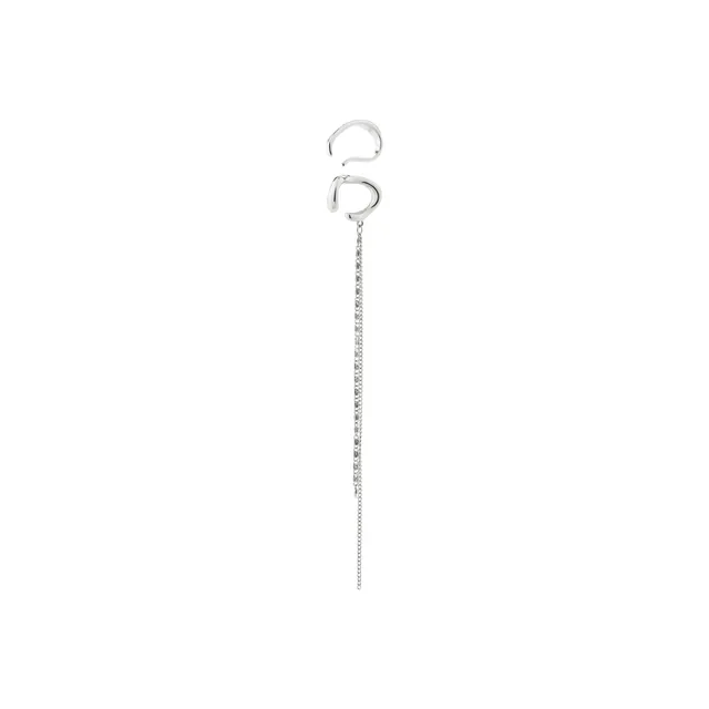 pilgrim-evon-ear-cuff-2-in-1-set-silberplattiert-mit-kette image 1