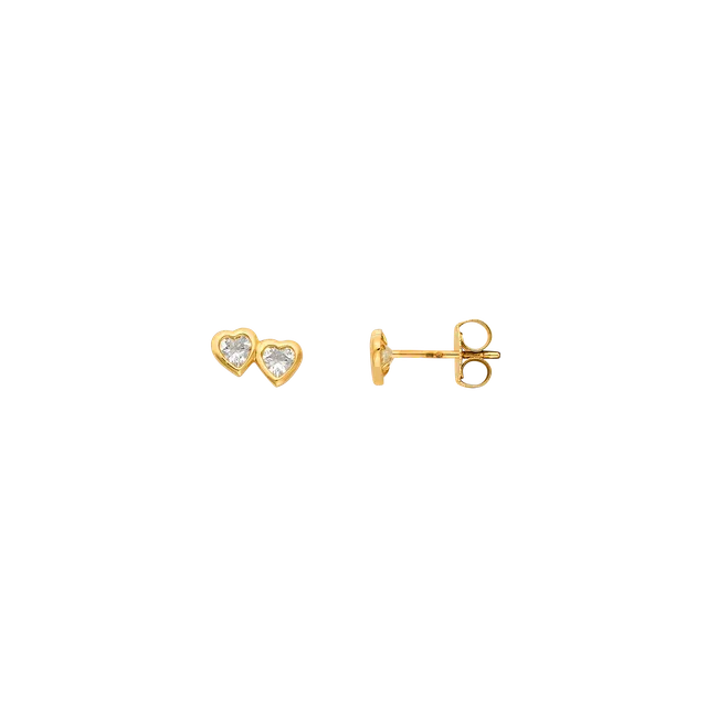 xenox-fine-heart-duo-ohrringe-585-gelbgold-mit-zirkonia image 1