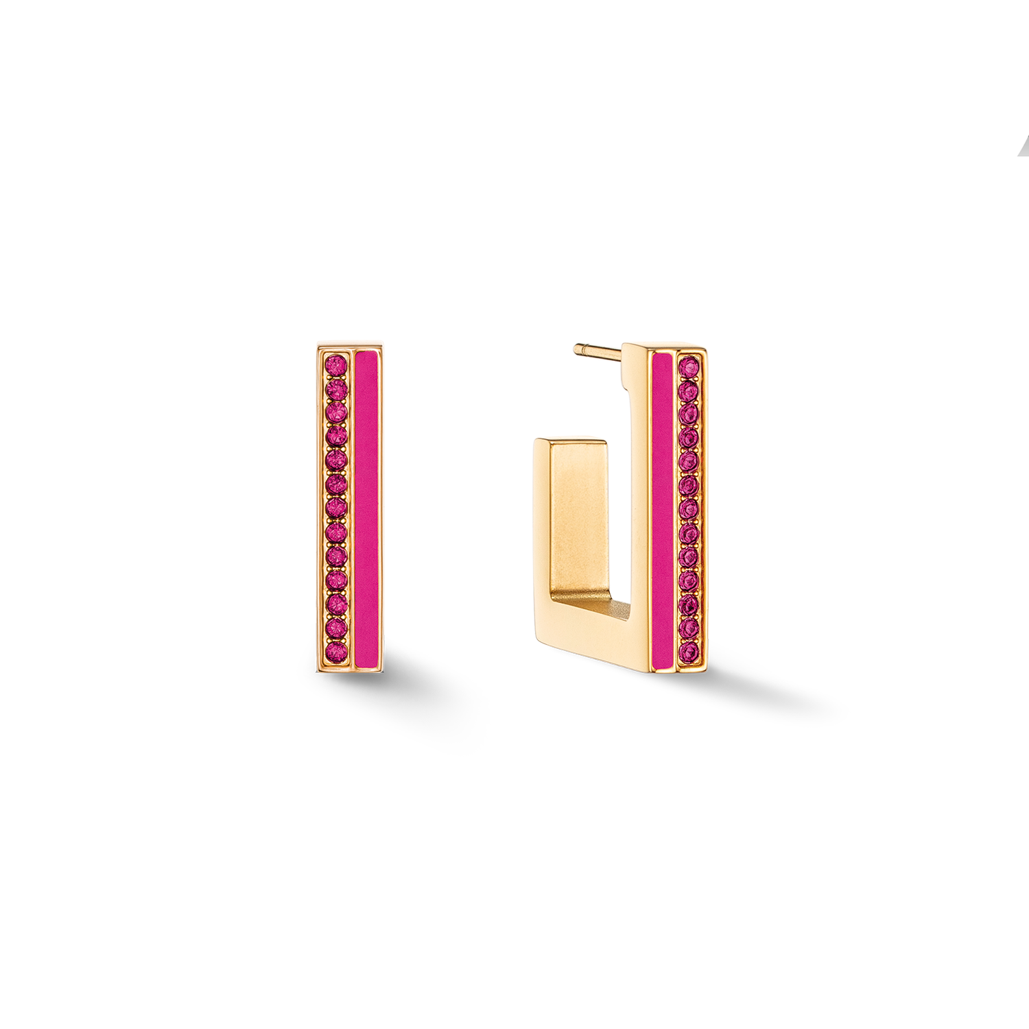 coeur-de-lion-creole-square-stripes-20-gold-pink-2-cm image 1