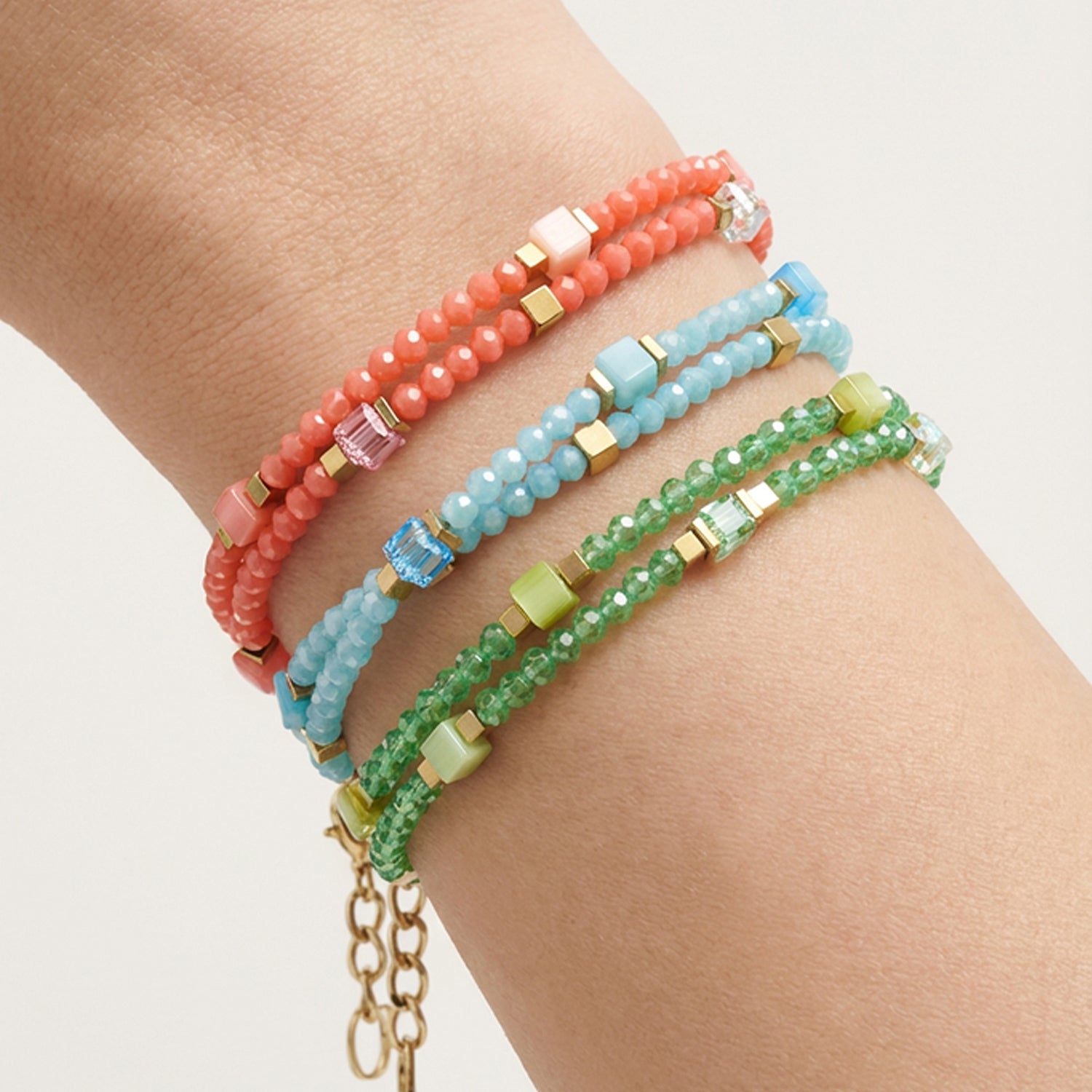 coeur-de-lion-joyful-colours-flex-armband-silber-rot image 3