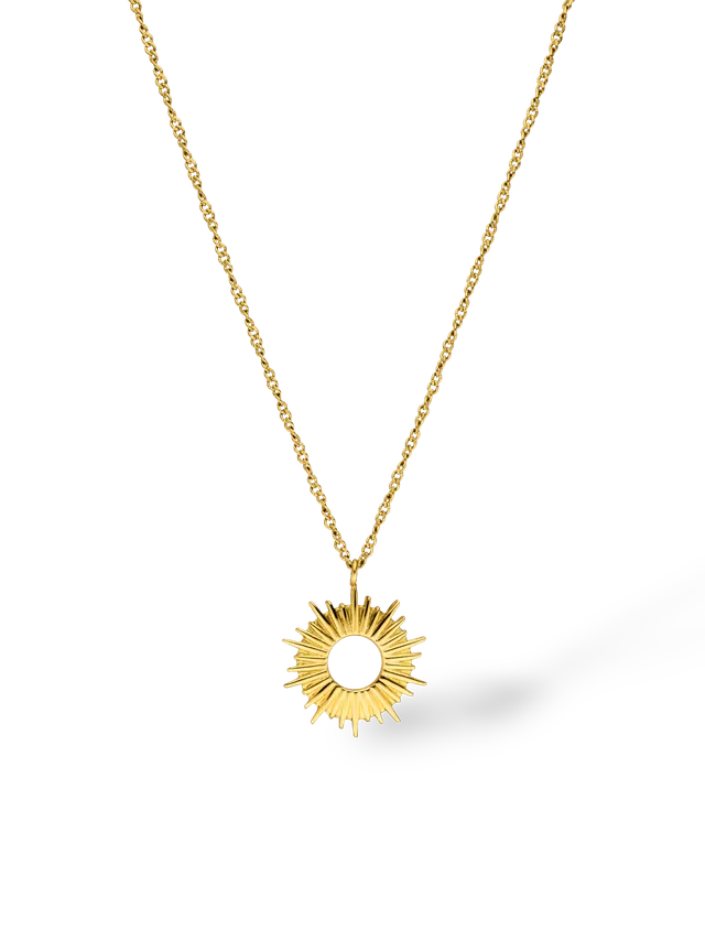 purelei-soleil-kette-halskette-mit-sonnen-anh-nger-in-gold-ros-gold-silber image 1