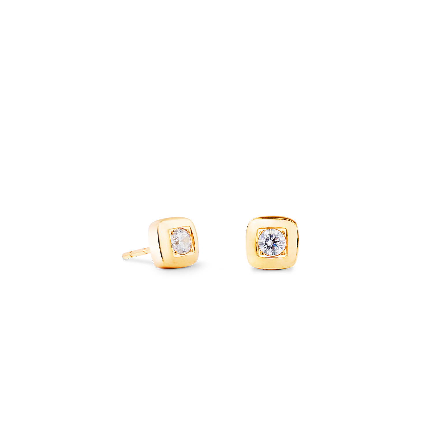 coeur-de-lion-essentials-ohrstecker-small-soft-cube-glow-gold image 1