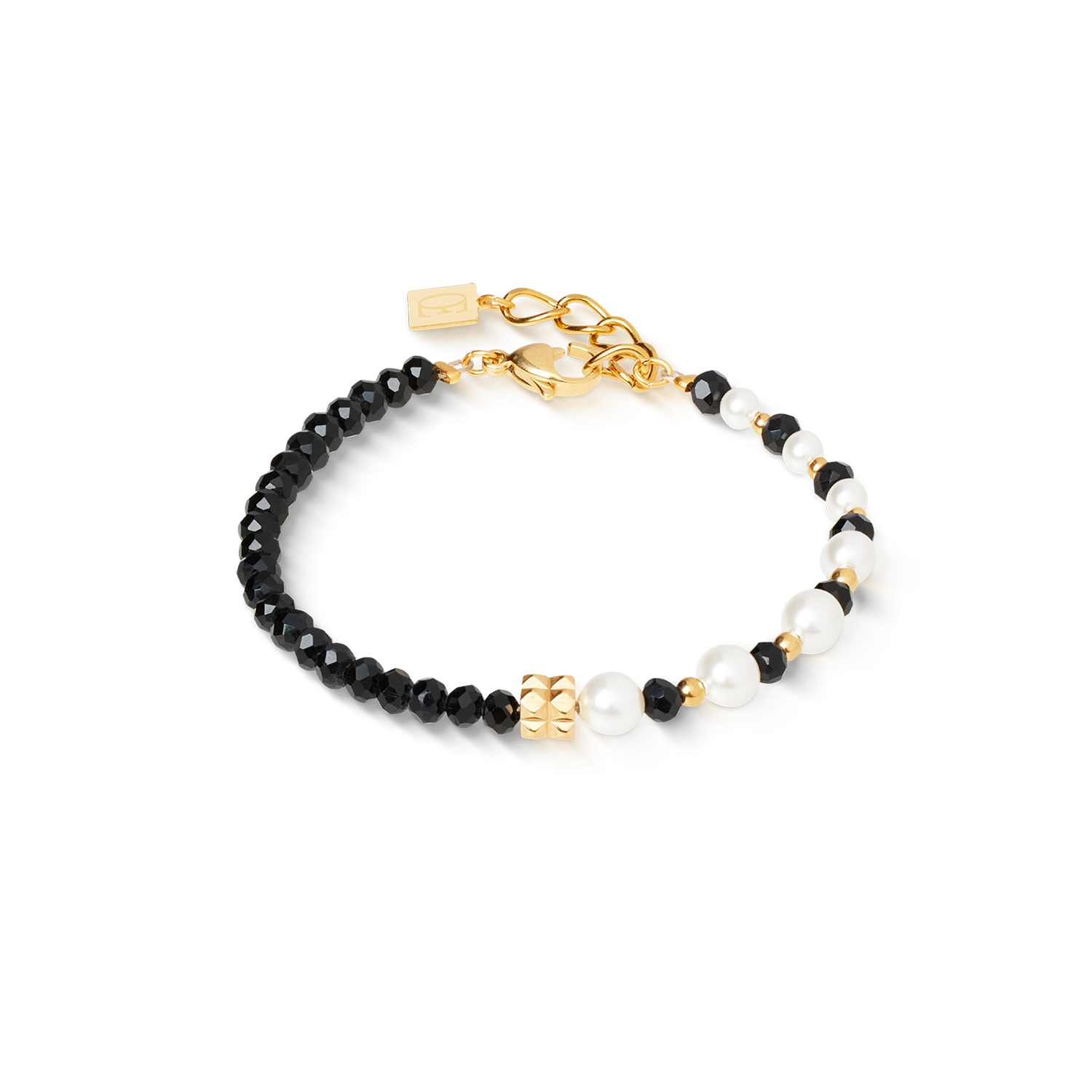 coeur-de-lion-armband-trinity-spikes-gold-mit-swarovski-crystal-pearls image 1
