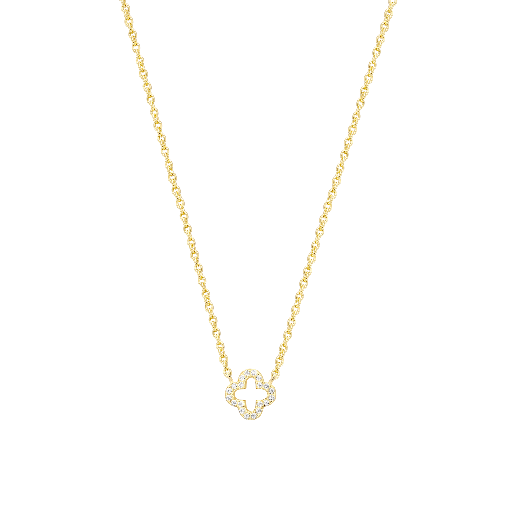 xenox-clover-xs10090-halskette-925-sterlingsilber-rhodiniert-mit-zirkonia image 2