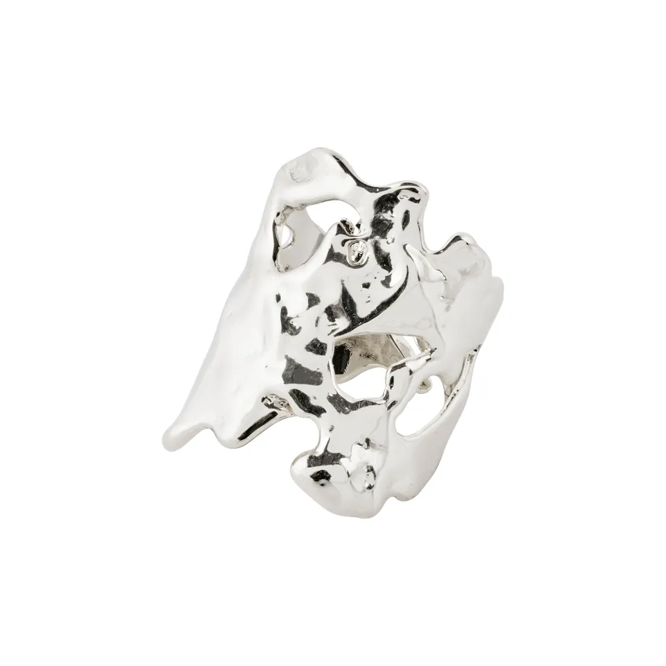 pilgrim-happy-ring-organisch-silberplattiert-statement image 1