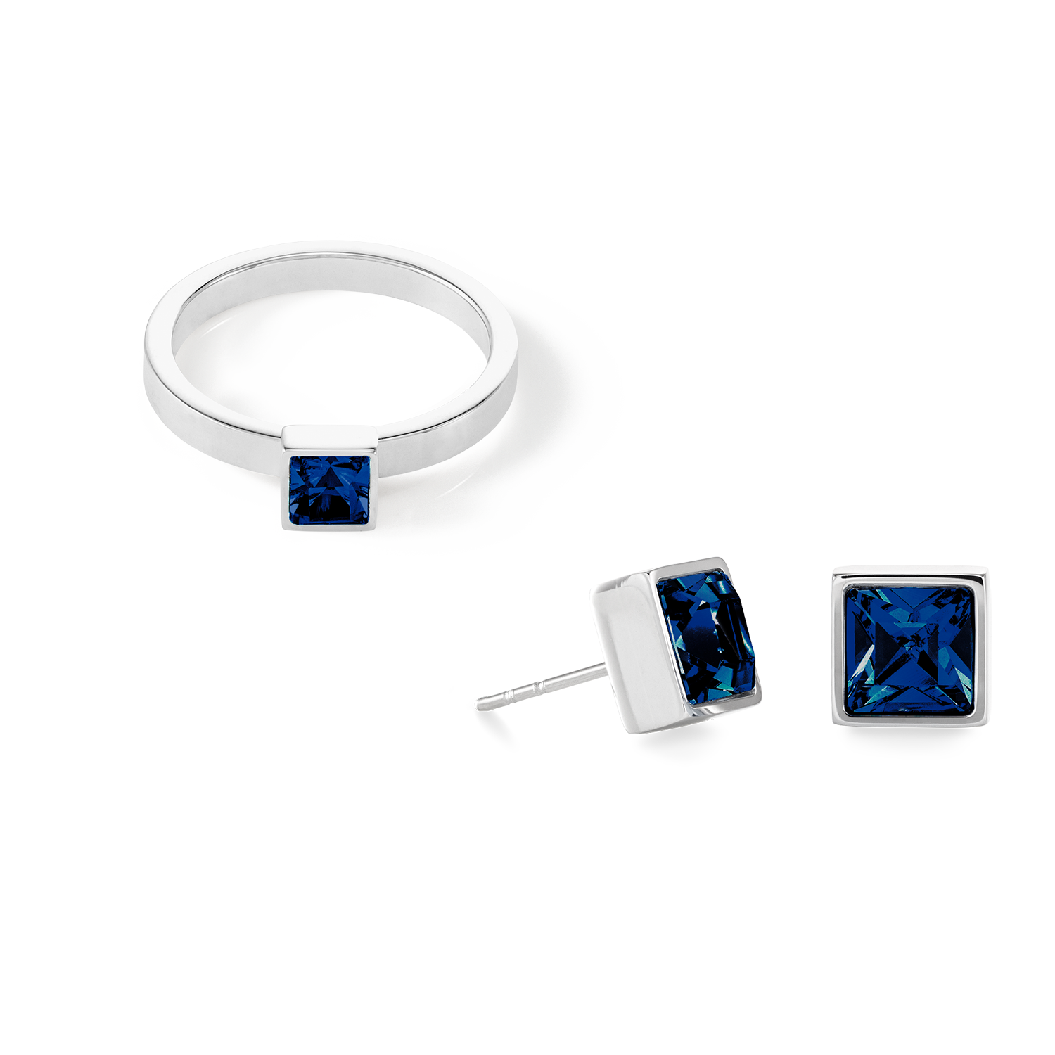 coeur-de-lion-brilliant-square-small-ring-silber-montana image 3
