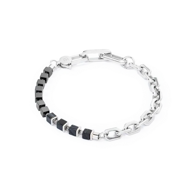 coeur-de-lion-for-you-me-unisex-armband-fusion-link-chain-schwarz-mit-h-matit image 1