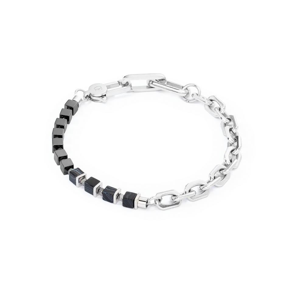 coeur-de-lion-for-you-me-unisex-armband-fusion-link-chain-schwarz-mit-h-matit image 1