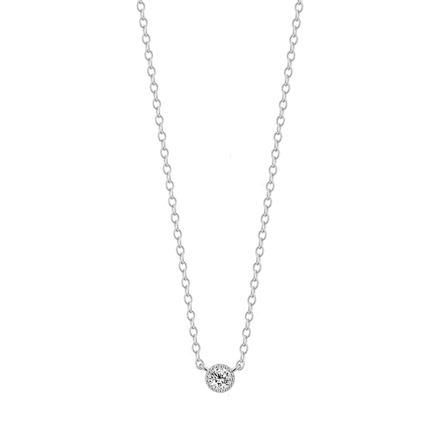 xenox-pure-essentials-halskette-925-sterlingsilber-rhodiniert-zirkonia-solit-r image 1