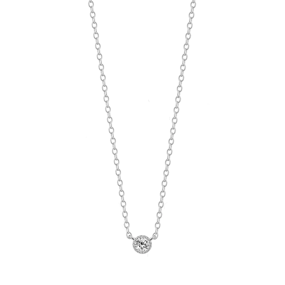 xenox-pure-essentials-halskette-925-sterlingsilber-rhodiniert-zirkonia-solit-r image 1
