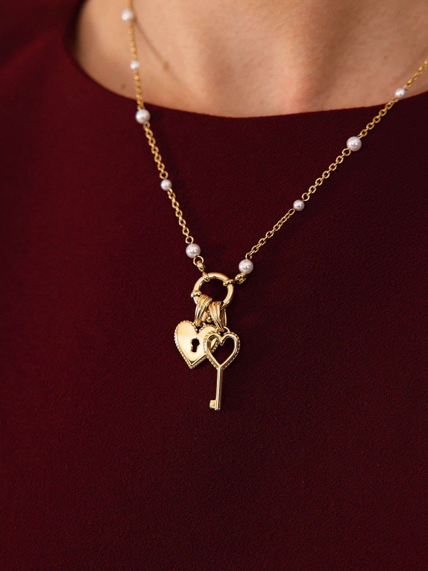 purelei-adore-charm-kette-mit-perlen-40-45-cm image 2