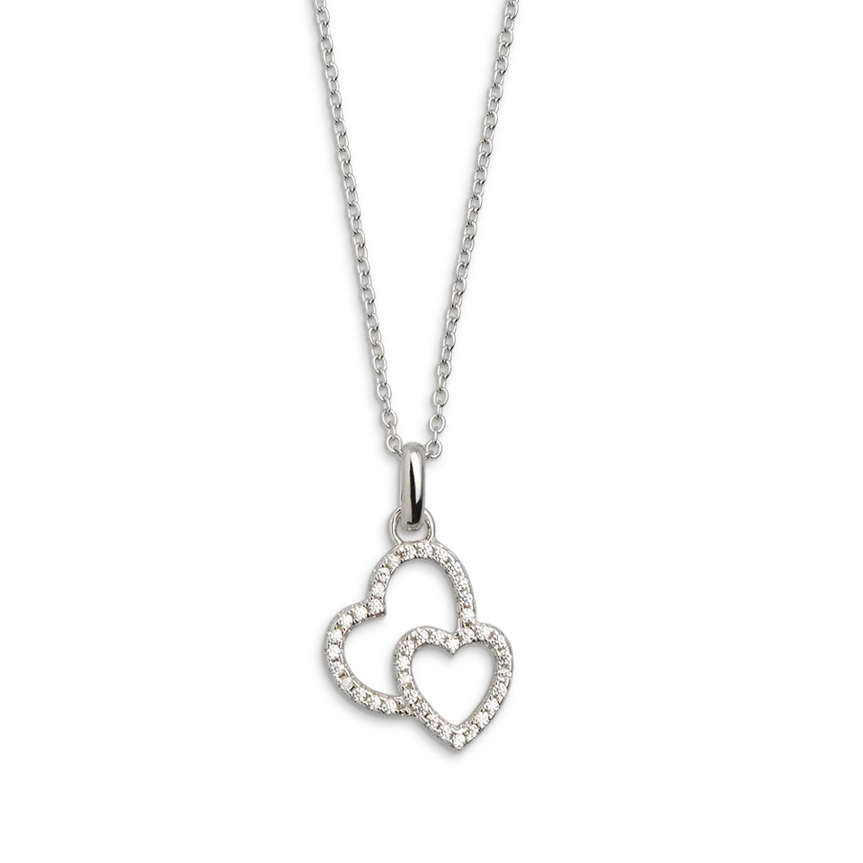 xenox-love-story-halskette-925-sterlingsilber-rhodiniert-mit-zirkonia image 1