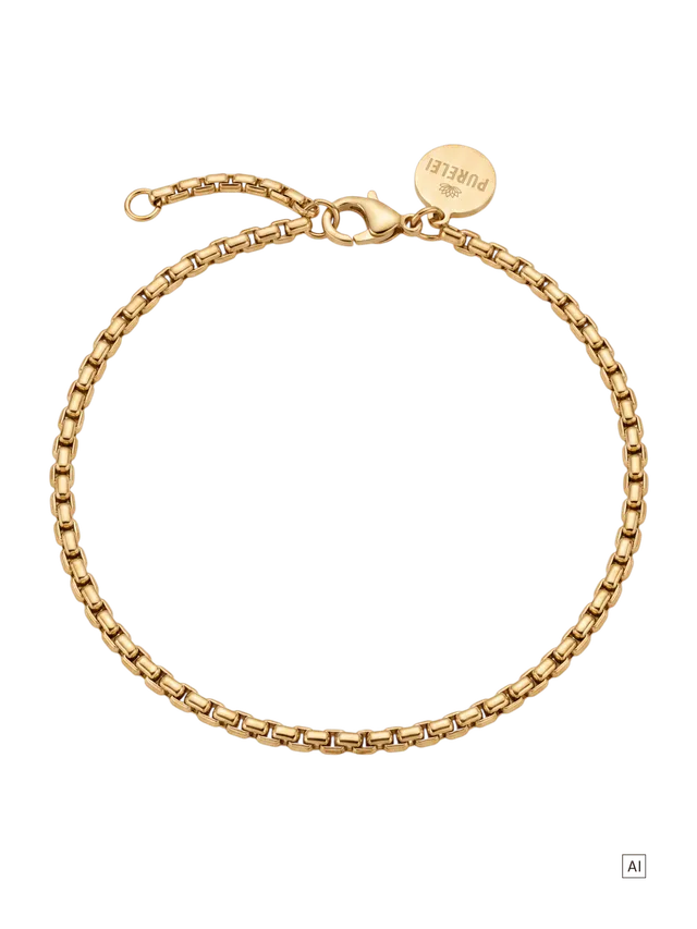 purelei-box-chain-armband-verstellbar-19-21-cm-edelstahl-gold-silber image 1