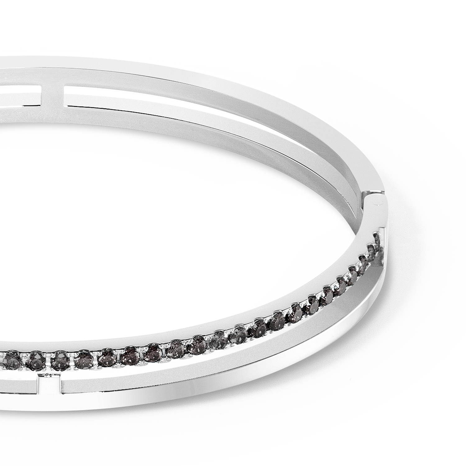 coeur-de-lion-eternal-unity-armreif-silber-schwarz image 2