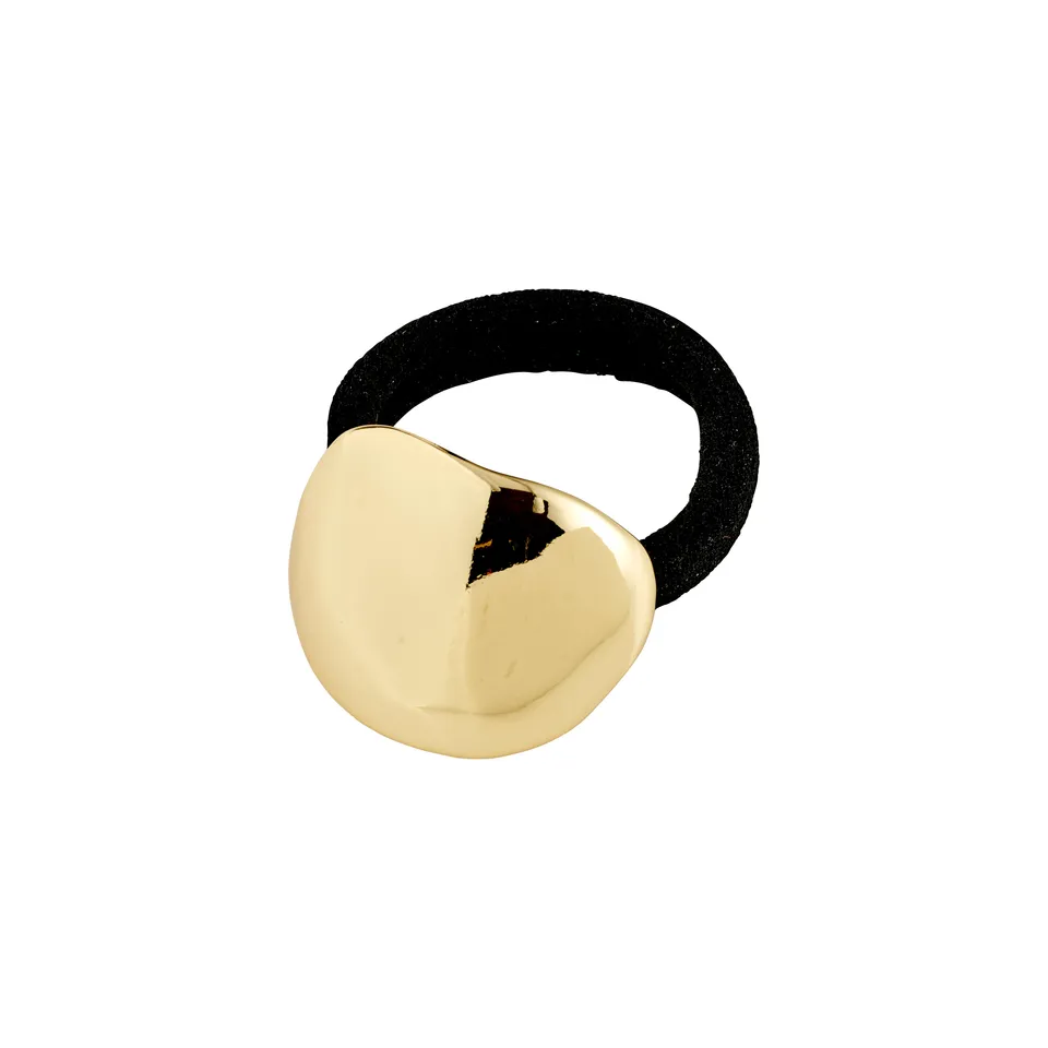 pilgrim-amaris-haargummi-haarschmuck-goldplattiert-schwarz image 1