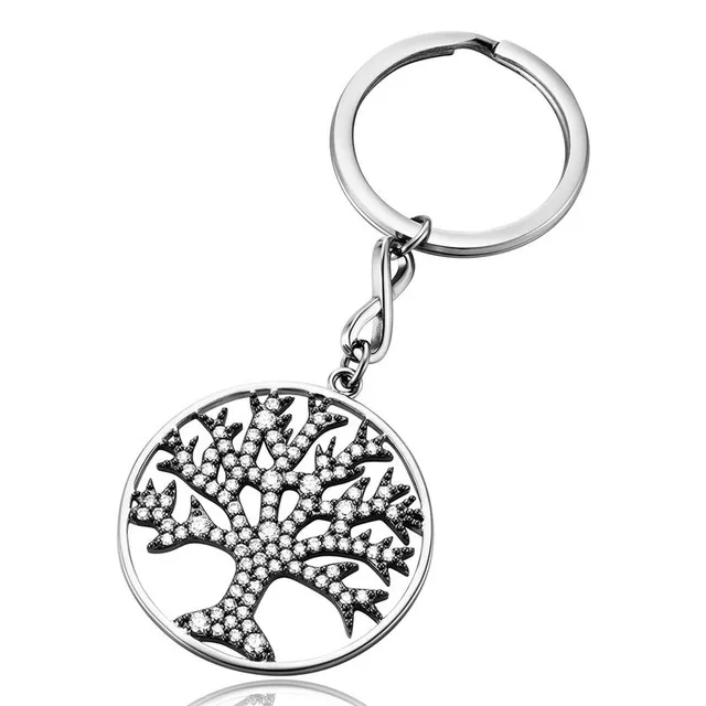 julie-julsen-schl-sselanh-nger-tree-of-life-edelstahl-schwarz-mit-97-zirkonia image 1