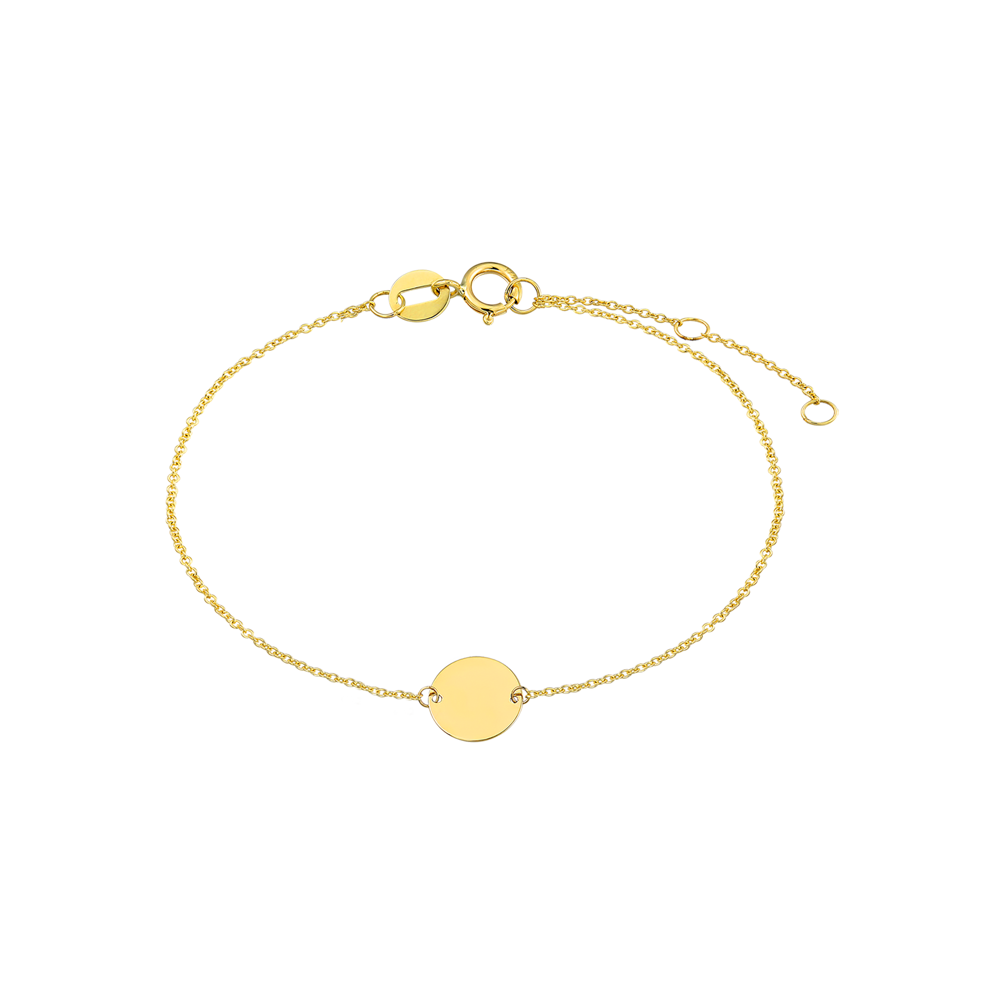 xenox-fine-gravur-armband-585-gelbgold-mit-ovalem-pl-ttchen-zum-gravieren image 1