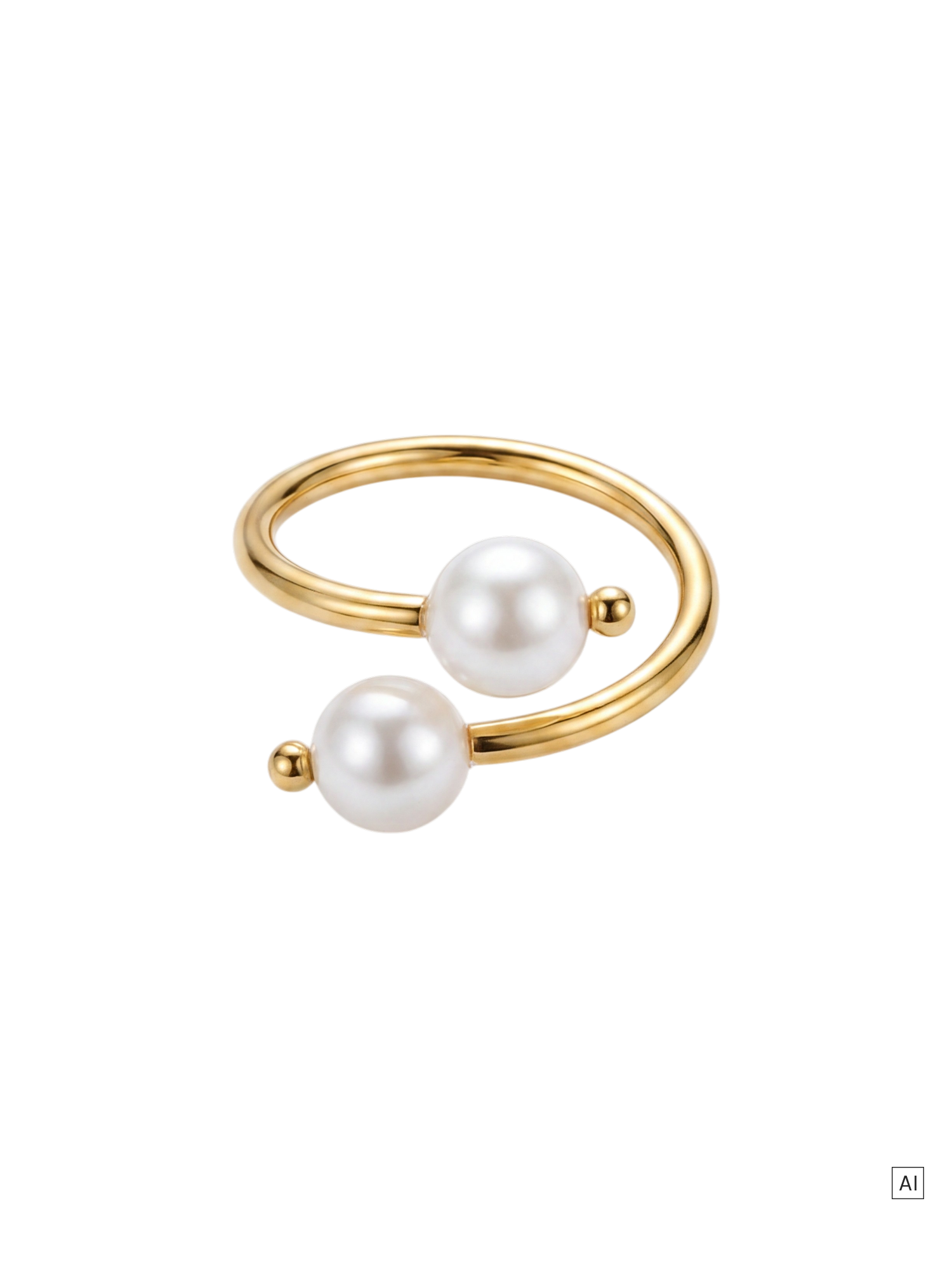 purelei-pearl-muse-ring-verstellbarer-s-wasserperlen-ring-in-gold-silber-ros-gol image 1