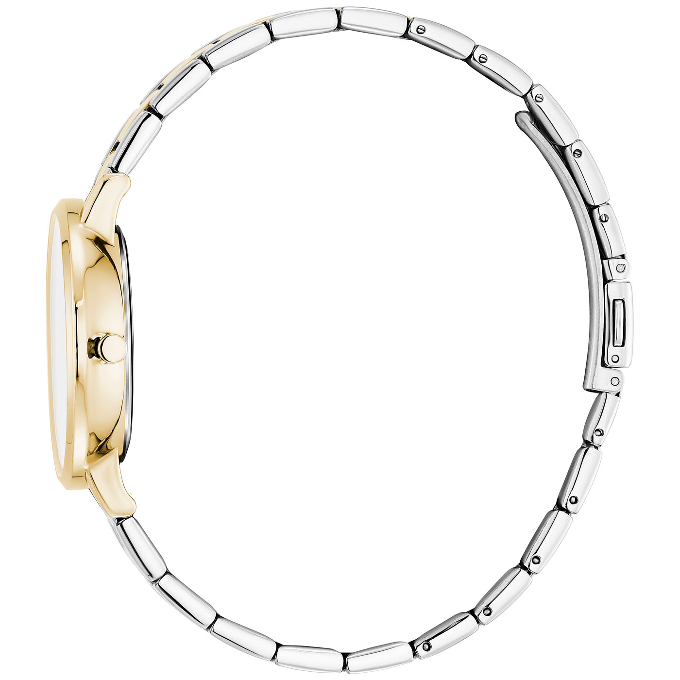 julie-julsen-damenarmbanduhr-little-second-vergoldet-mit-bicolor-edelstahlband image 3