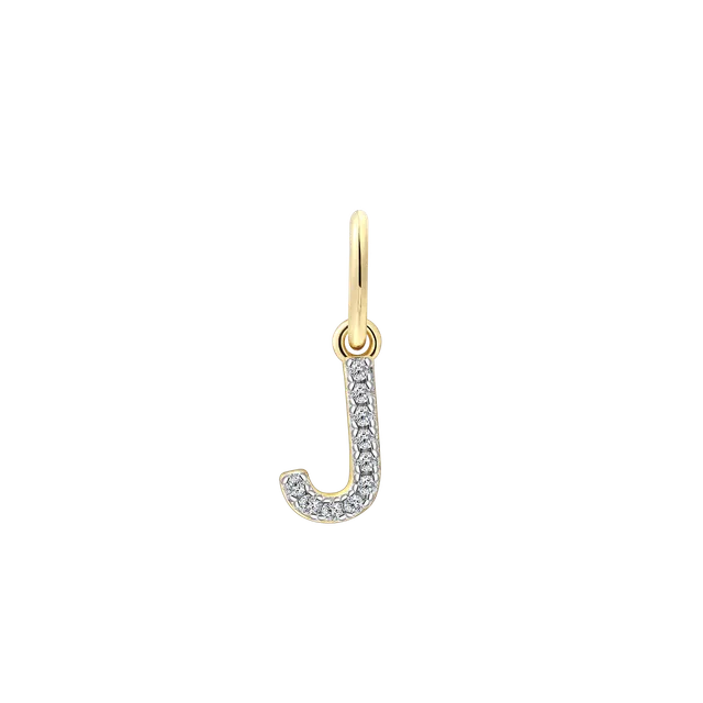 xenox-j-letter-charm-925-sterlingsilber-18k-vergoldet-buchstabe-mit-zirkonia image 1