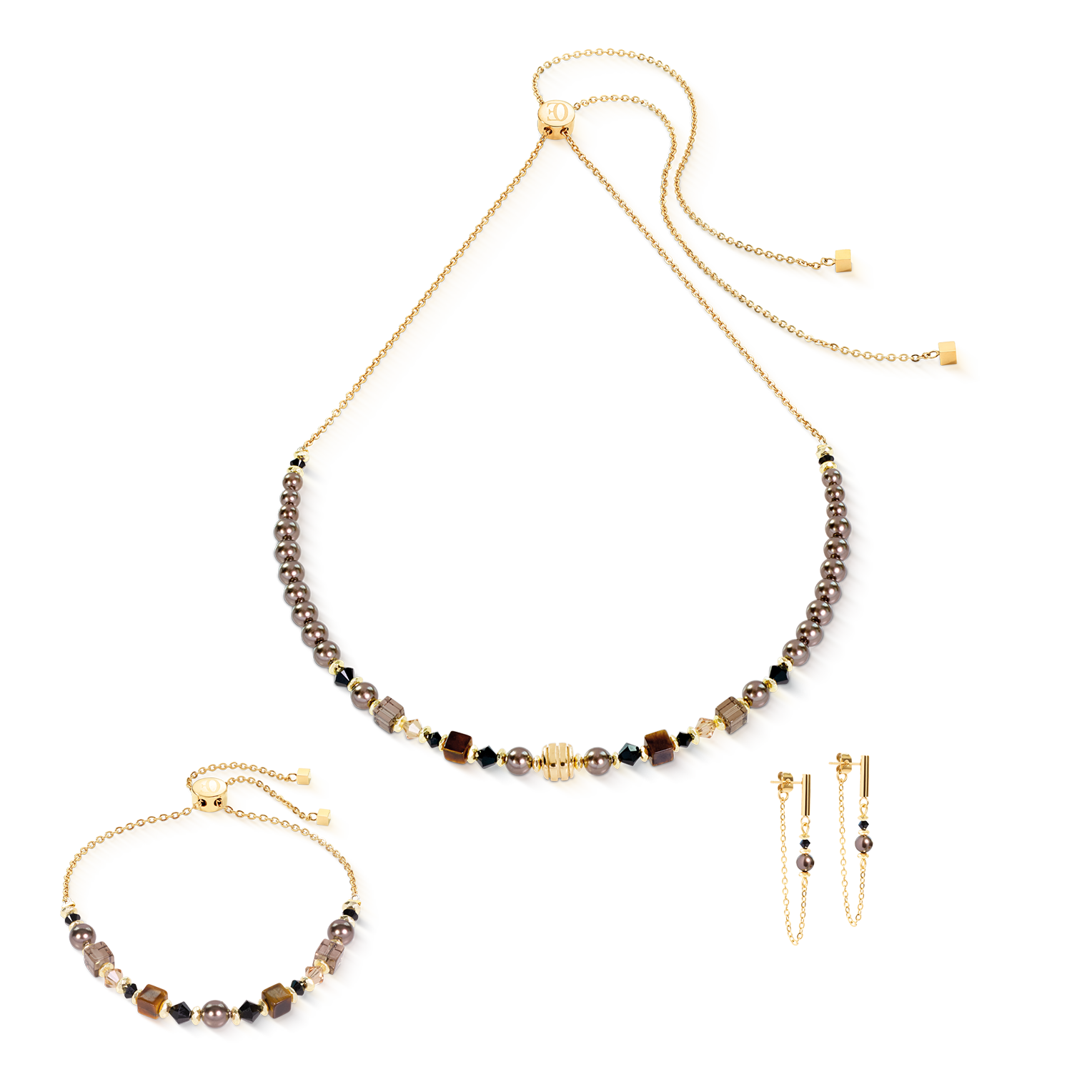 coeur-de-lion-ohrringe-slider-earth-gold-5-cm-waterfall image 3