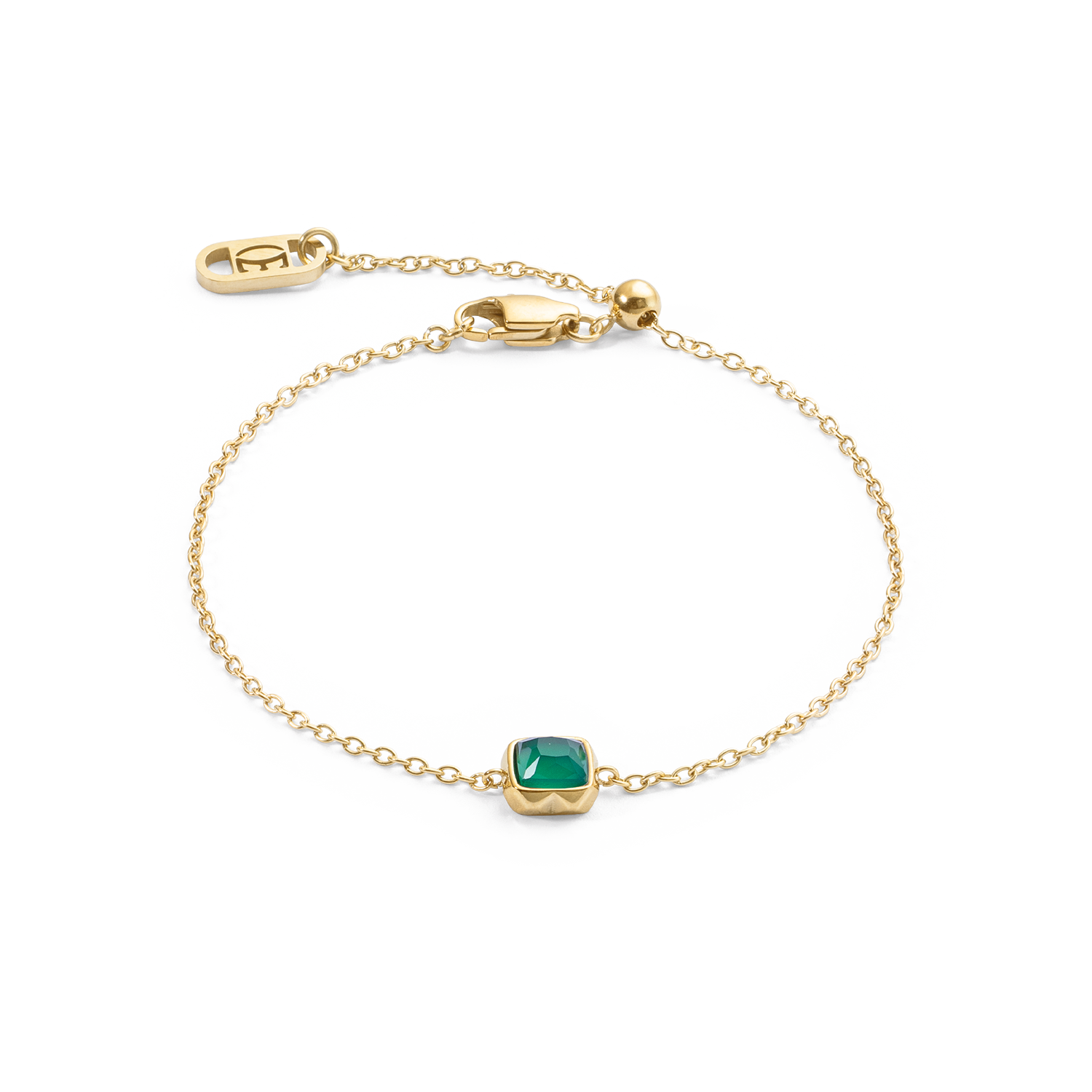 coeur-de-lion-birthstone-mai-armband-gr-ner-achat-gold image 1